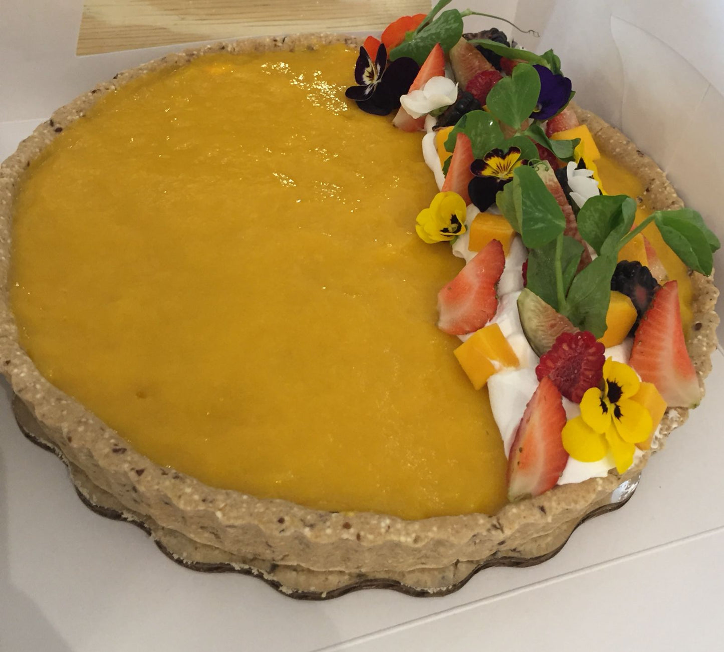 Tarta de Pera con Maracuyá