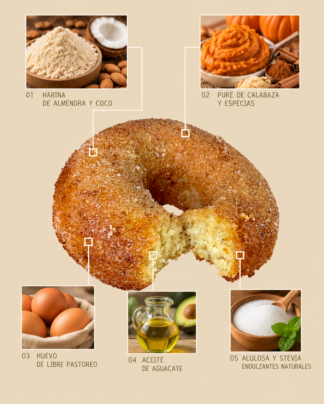 Cajita con Donas Pumpkin Spice